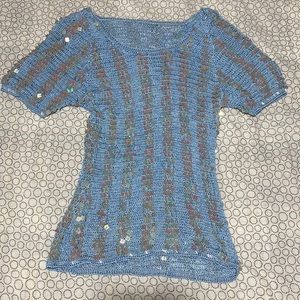 Baby blue crochet top